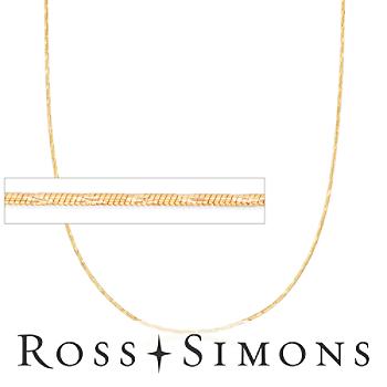 14kt Yellow Gold Fancy 1mm Snake Chain
