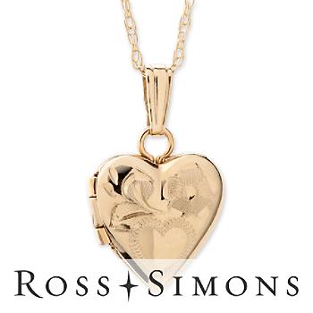 Child's 14kt Yellow Gold Heart Locket Necklace. 13"