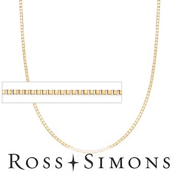 14kt Yellow Gold .8mm Box Chain Necklace