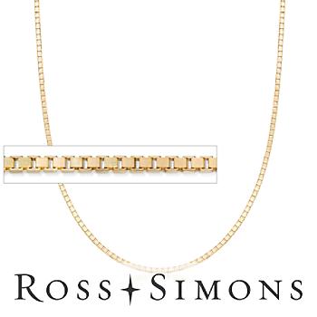 14kt Yellow Gold 1.4mm Box Chain Necklace
