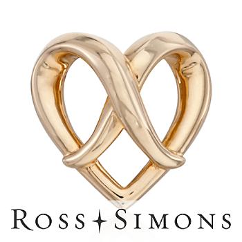 Heart-Motif Slide Pendant In 14kt Yellow Gold