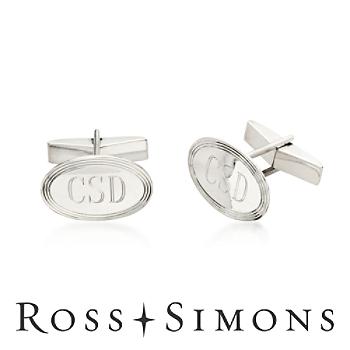 Sterling Silver Oval Cufflinks