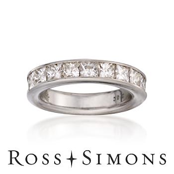 2.00 Carat Diamond Wedding Ring In 14kt White Gold. Size 6