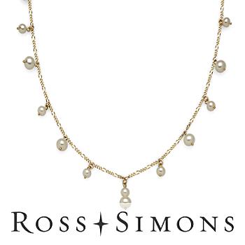 4.25-5mm Cultured Pearl Necklace In 14kt Yellow Gold 16"