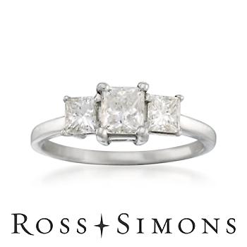1.24 ct. t.w. Diamond Engagement Ring In Platinum. Size 7