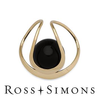 12mm Black Onyx Slide Pendant In 14kt Yellow Gold