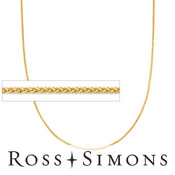 14kt Yellow Gold 1.2mm Wheat Chain Necklace