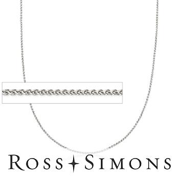 14kt White Gold 1mm Wheat Chain Necklace