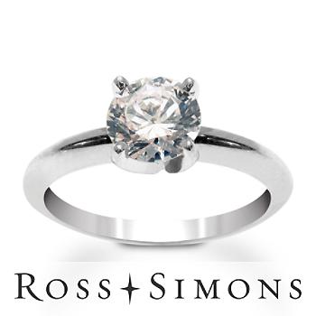 Engagement Ring Setting In 14kt White Gold