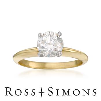 1.28ct Diamond Solitaire Engagement Ring In Platinum, Gold. Size 6