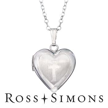 Child's Sterling Silver Heart Locket Necklace. 15"