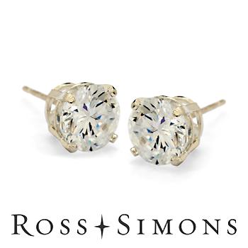 6.00 ct. t.w. Basket-Set CZ Earrings In Sterling Silver