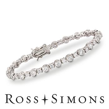 6.50ct t.w. CZ Tennis Bracelet, Alternating Settings. 7"