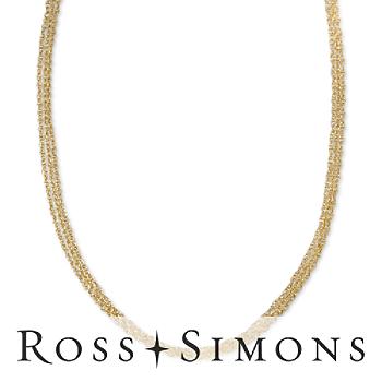 14kt Yellow Gold Triple-Strand 1mm Rope Necklace