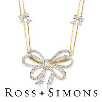.45 ct. t.w. Diamond Ribbon Necklace In 14kt Two-Tone Gold