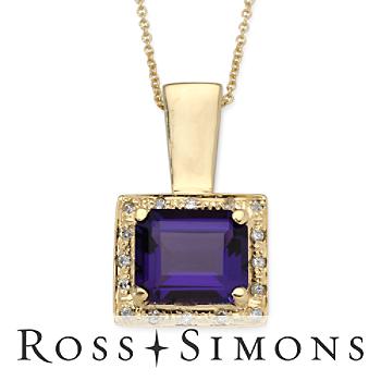 C. 1970 Vintage 4.00ct Amethyst, .25ct t.w. Diamond Pendant Necklace. 18