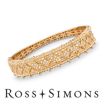 1.21 ct. t.w. Pave Diamond Bracelet In 14kt Yellow Gold. 7