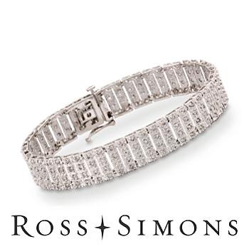 4.00 ct. t.w. Diamond Bracelet In 14kt White Gold april birthstone jewelry