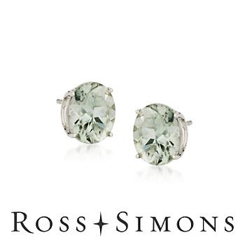 7.50 ct. t.w. Green Amethyst Earrings In Sterling Silver