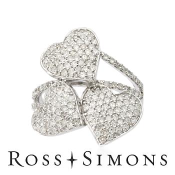 1.05 ct. t.w. Pave Diamond Heart Ring In 14kt White Gold