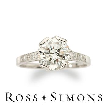 C.1970 Vintage 2.22ct t.w. Diamond Solitaire Engagement Ring. Size 6.5 Vintage Diamond Engagement Rings