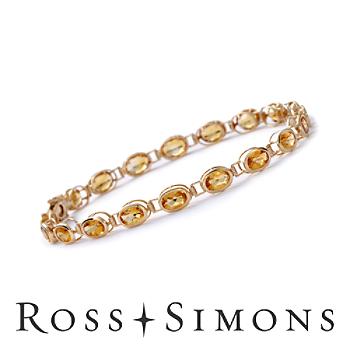 7.90 ct. t.w. Citrine Bezel-Set Bracelet In 14kt Yellow Gold. 7"