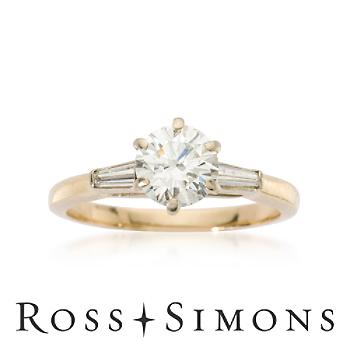 C. 1980 Vintage 1.00ct t.w. Diamond Engagement Ring In Gold. Size 6 Vintage Diamond Engagement Rings