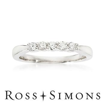 .25 ct. t.w. 5-Stone Diamond Wedding Ring In 14kt White Gold