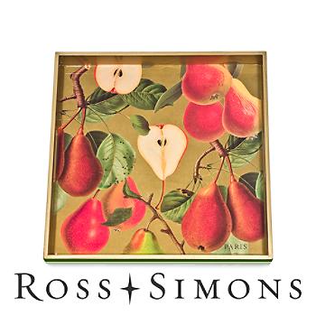 Tuscan Pear Square Decoupage Wooden Tray