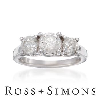 2.00 ct. t.w. Diamond 3-Stone RSVP Engagement Ring In 14kt White Gold