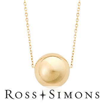 14kt Yellow Gold Sphere Necklace