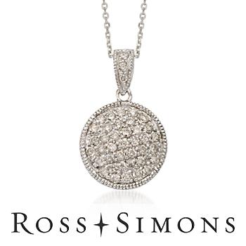 1.00 ct. t.w. Diamond Pendant Necklace In 14kt White Gold. 16