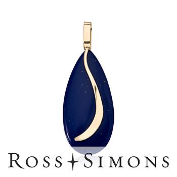 Lapis Pendant In 14kt Yellow Gold