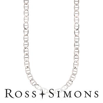 Men's Sterling Silver Mariner Link Necklace. 22"