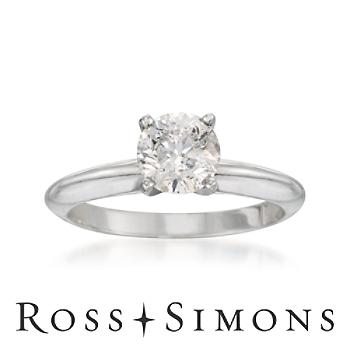 1.06 Carat Diamond Solitaire Engagement Ring. Size 6