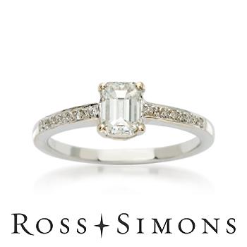 C. 2010 Vintage .67ct Diamond Solitaire Engagement Ring, Diamond Accents. Size 6