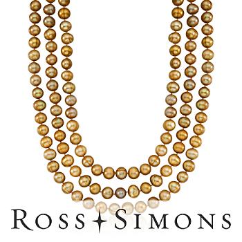 8-8.5mm CHAMPAGNE PEARL NECKLACE. 80"