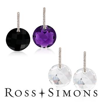 .10ct t.w. Diamond Hoop Earrings, Set of Multi-Gem Drops In Gold