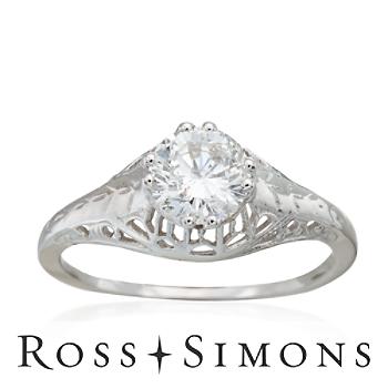 C. 1980 Vintage .85ct Round Brilliant-Cut Diamond Engagement Ring. Size 6.5 Vintage Diamond Engagement Rings