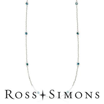 .50 ct. t.w. Blue Diamond  Necklace In 14kt White Gold