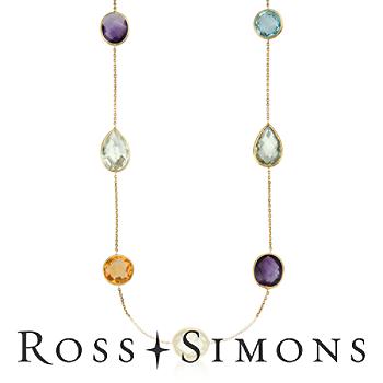 32.00 ct. t.w. Multi-Gem Necklace In 14kt Yellow Gold