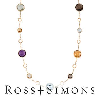 20.00 ct. t.w. Multi-Gem Necklace In 14kt Yellow Gold