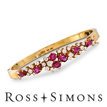 C. 1970 Vintage 3.00ct t.w. Ruby, 1.25ct t.w. Diamond Bracelet. 6