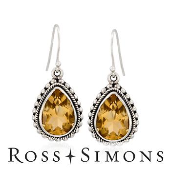 7.70 ct. t.w. Citrine Earrings in Sterling Silver"