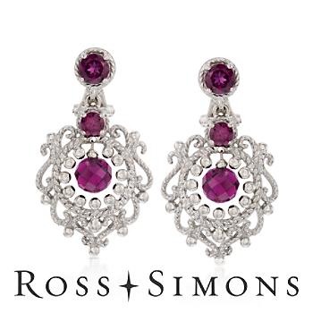 6.00 ct. t.w. Rhodolite Garnet Earrings In Sterling Silver