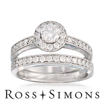 1.00 ct. t.w. Diamond Wedding Ring Set In 14kt White Gold