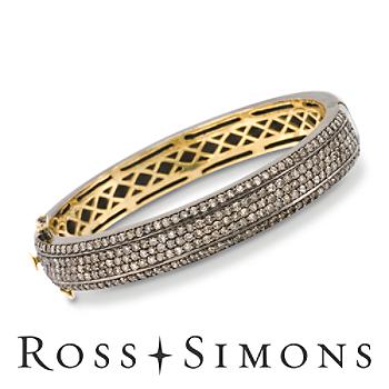 4.00 ct. t.w. Brown Diamond Bangle Bracelet In Sterling Silver. 7"