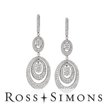 8.05 ct. t.w. Diamond Dangle Earrings In 18kt White Gold