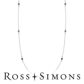 .50 ct. t.w. Black Diamond Necklace In Sterling Silver