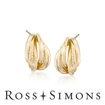 14kt Yellow Gold Half-Hoop Earrings